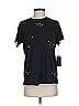 Michael Lauren 100% Cotton Stars Black Short Sleeve T-Shirt Size S