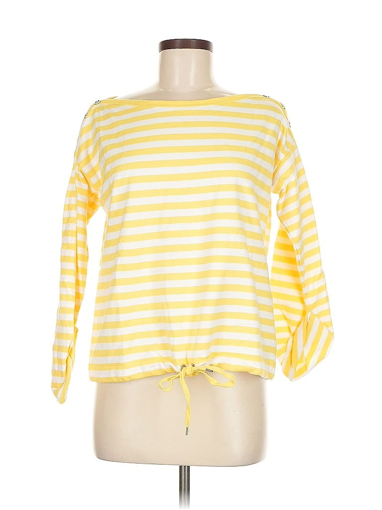 Click to view more detailed imagery on our partner's website Pre-owned Anne Klein 3/4 Sleeve T-shirt In Yellow