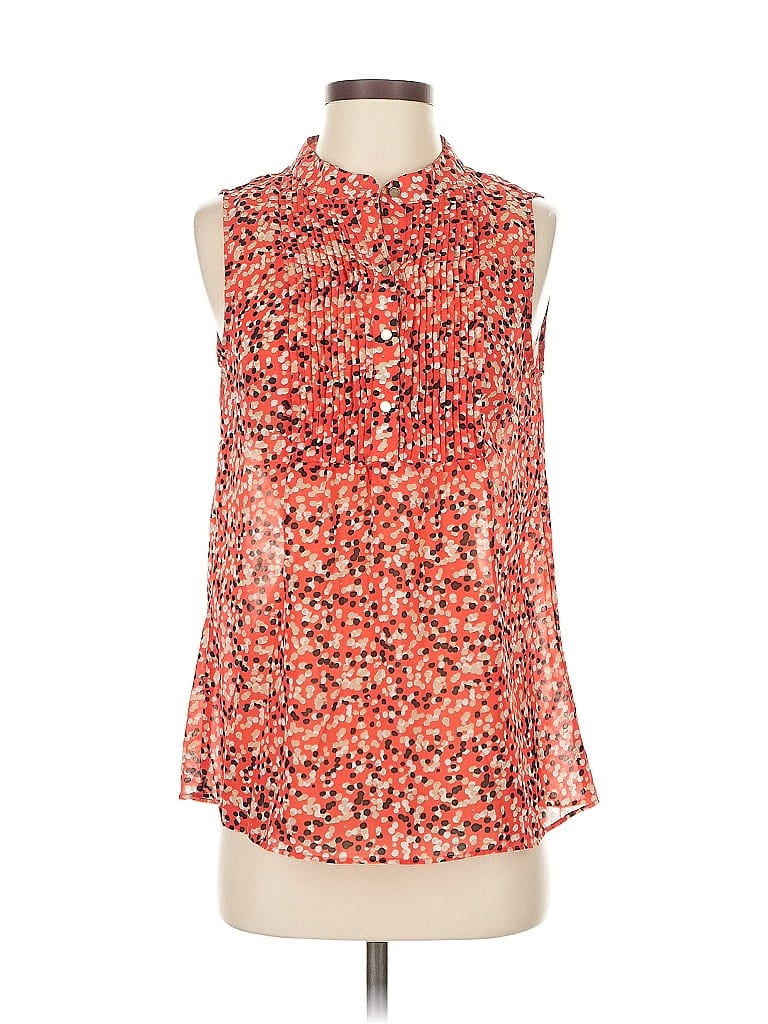 Pre-owned Banana Republic Factory Store Sleeveless Blouse In Red