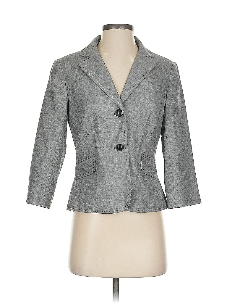 Pre-owned Ann Taylor Loft Blazer Jacket In Gray