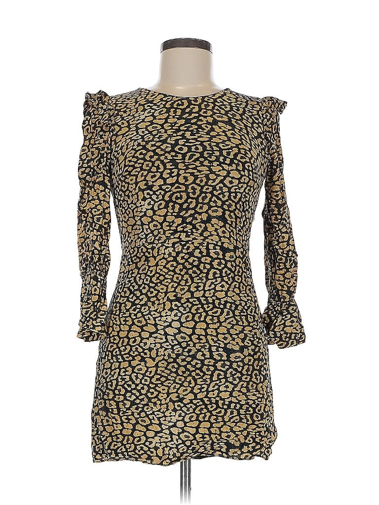 Pre-owned Zara Trf Cocktail Dress In Gold