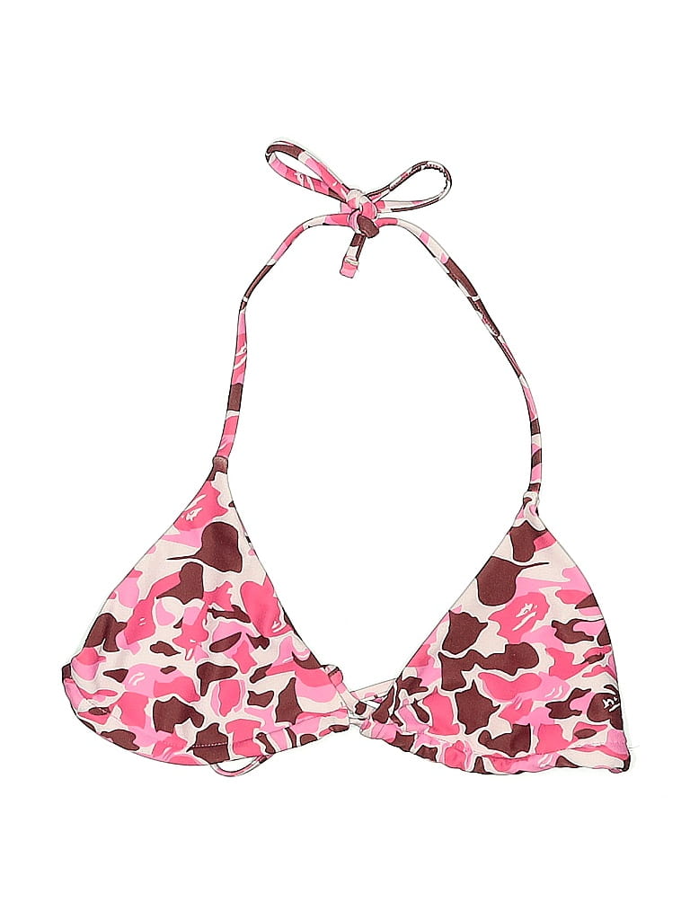 Click to view more detailed imagery on our partner's website Pre-owned Unbranded Swimsuit Top Pink Hearts Pattern Swimwear
