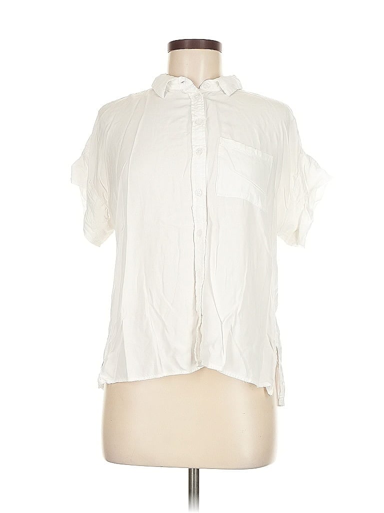 Pre-owned Velvet Heart Short Sleeve Blouse In White