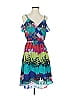 MM Couture 100% Polyester Tie-dye Blue Cocktail Dress Size S - photo 1