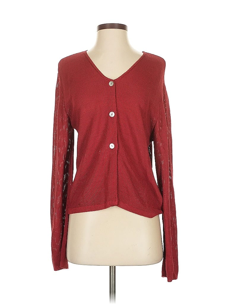 Click to view more detailed imagery on our partner's website Pre-owned Coldwater Creek Long Sleeve Top Burgundy Sweetheart Neckline Tops