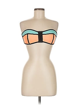Unbranded Color Block Orange Swimsuit Top Size M