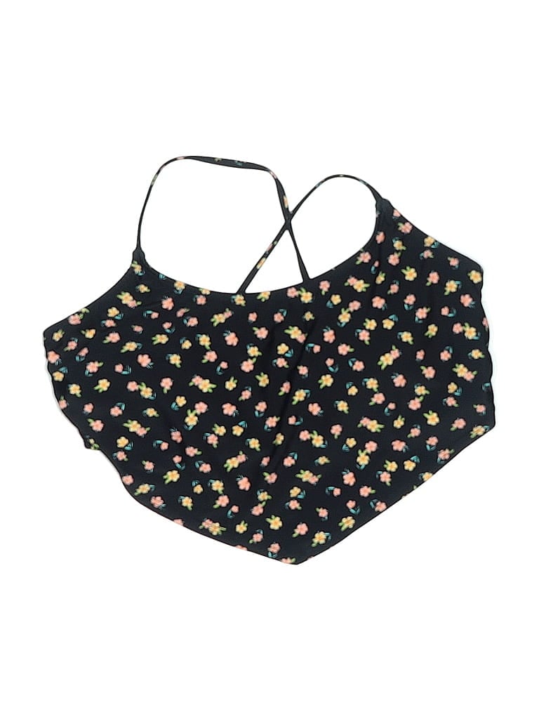 Pre-owned Ninety-nine Degrees Swimsuit Top Black Hearts Pattern Swimwear