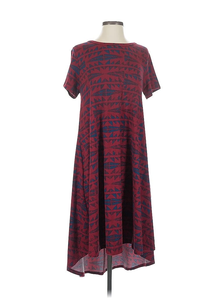 Pre-owned Lularoe Casual Dress In Burgundy