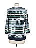 Ann Taylor LOFT Outlet 100% Cotton Chevron-herringbone Teal Pullover Sweater Size L - photo 2