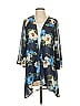 Dna Couture 100% Polyester Blue Kimono Size S - photo 1