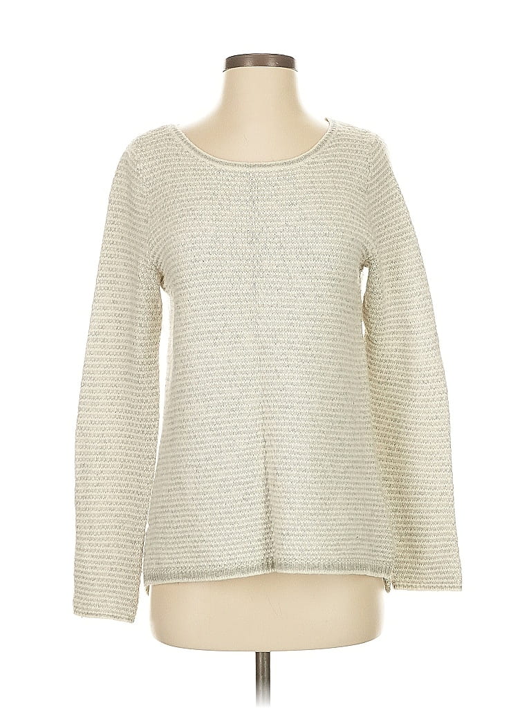 Pre-owned J.crew Factory Store Pullover Sweater In White