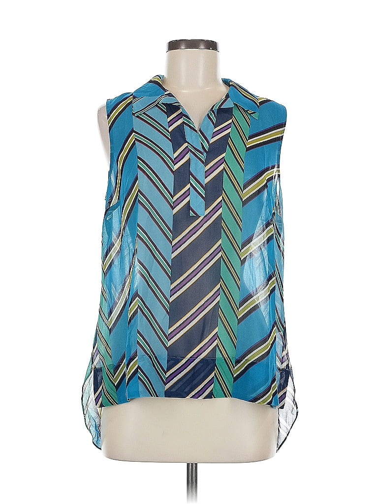 Pre-owned Cabi Sleeveless Blouse In Blue