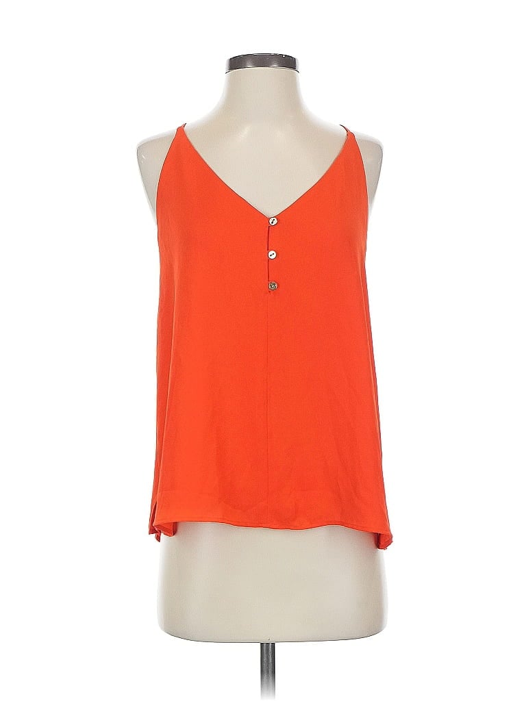Pre-owned Ann Taylor Loft Outlet Sleeveless Blouse In Orange