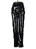 Chiara Ferragni Metallic Black Casual Pants Size S - photo 1