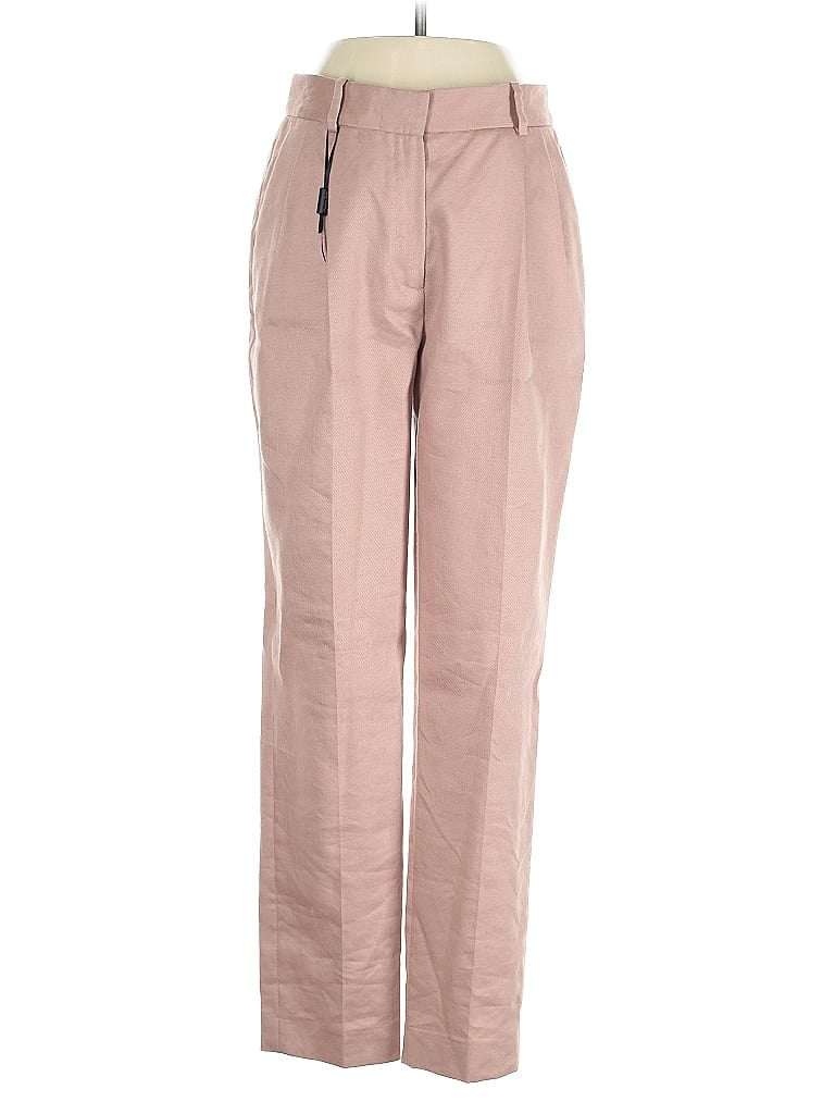 Pre-owned Massimo Dutti Linen Pants In Brown