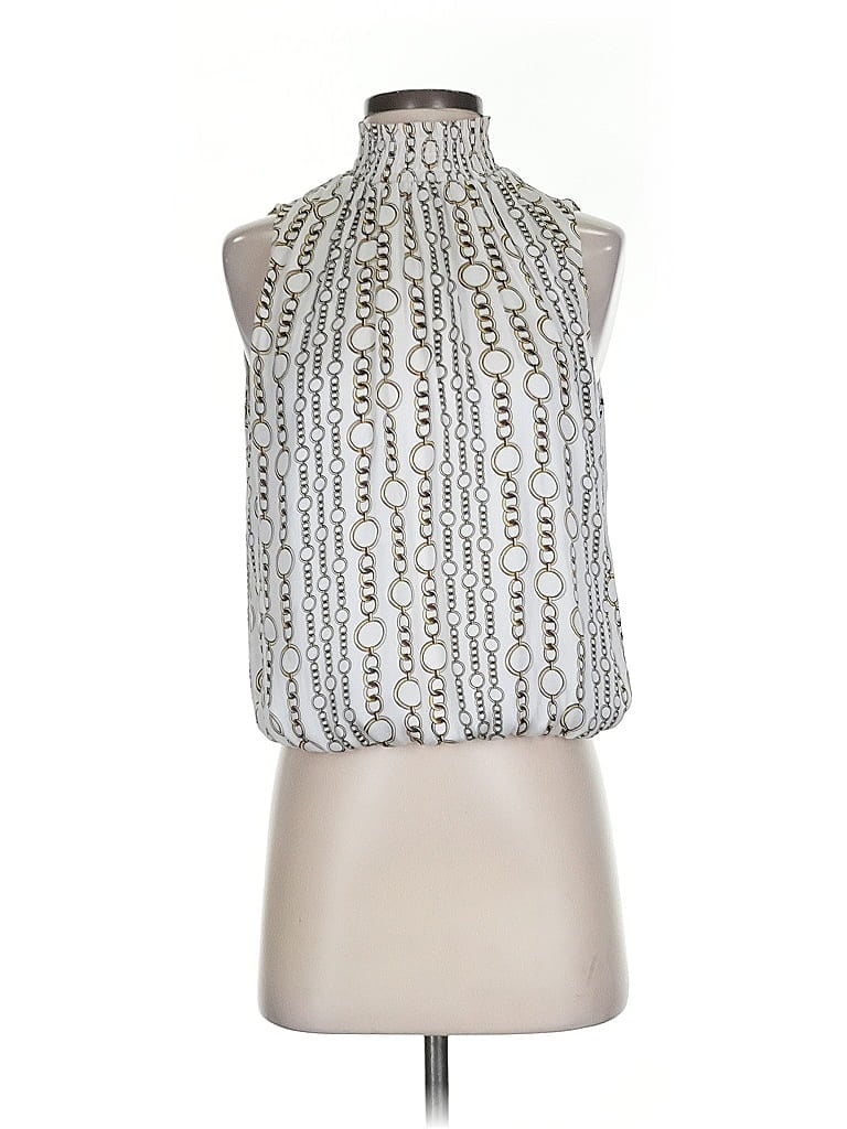 Pre-owned Banana Republic Sleeveless Blouse In Silver