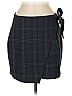 Express Plaid Blue Casual Skirt Size 8 - photo 1