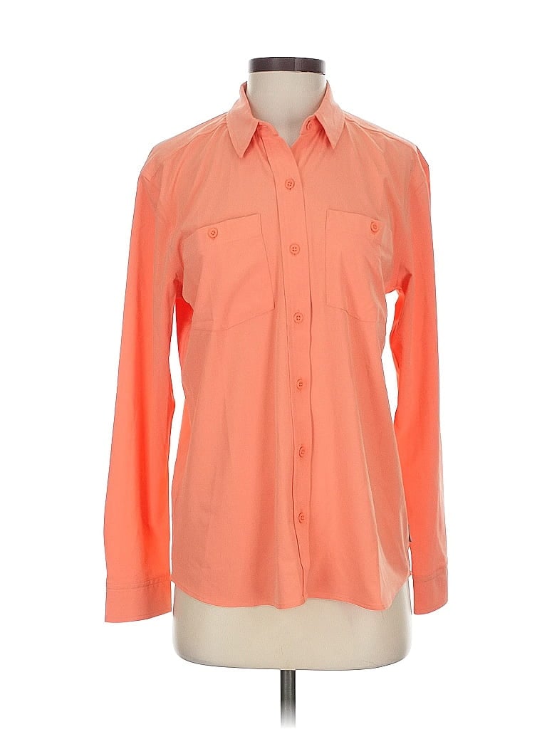 EDDIE BAUER Pre-owned Long Sleeve Blouse In Orange