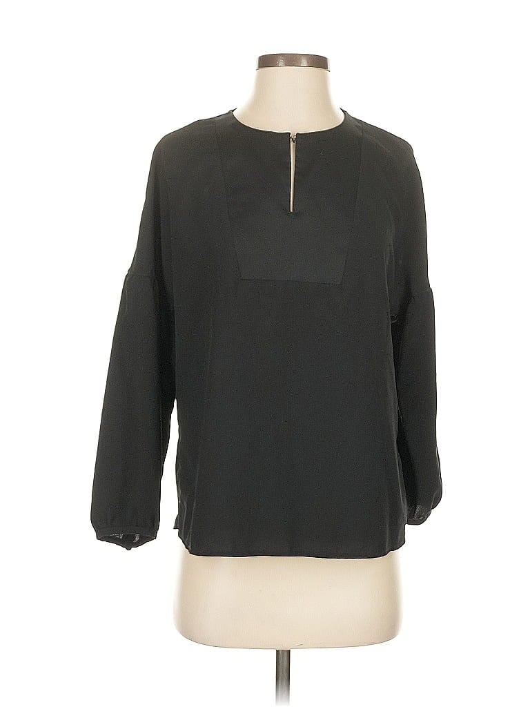 Pre-owned Banana Republic Factory Store 3/4 Sleeve Blouse In Black