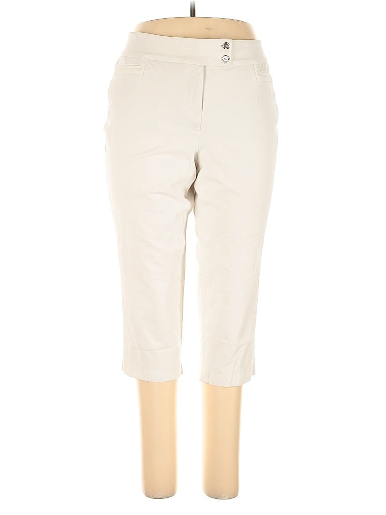 Pre-owned Alfani Khaki Pant In White
