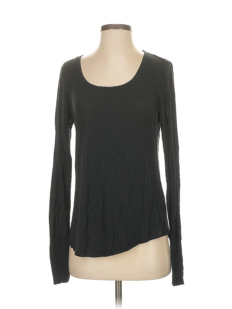 Pre-owned Offline By Aerie Long Sleeve Top Gray Scoop Neck Tops