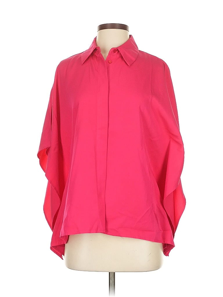 Pre-owned Mng 3/4 Sleeve Blouse In Pink
