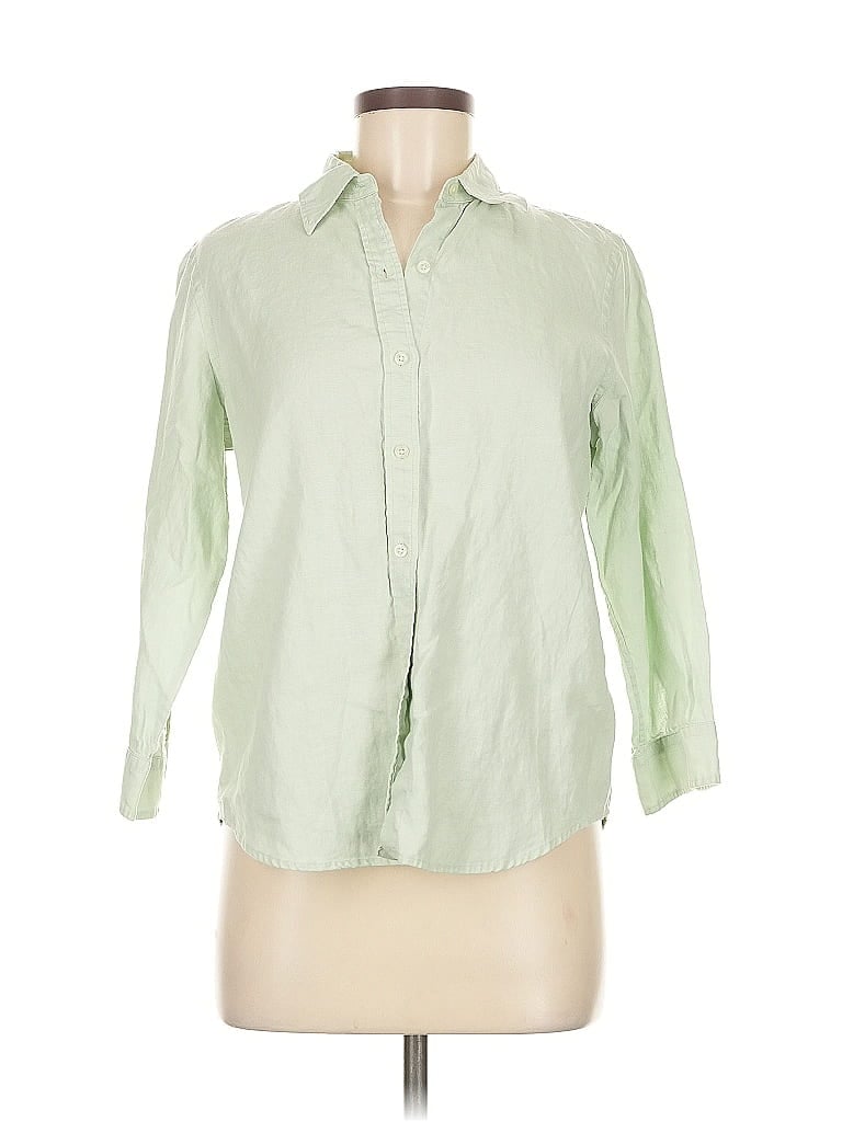 Click to view more detailed imagery on our partner's website Pre-owned Polo Ralph Lauren 3/4 Sleeve Button Down Shirt In Green