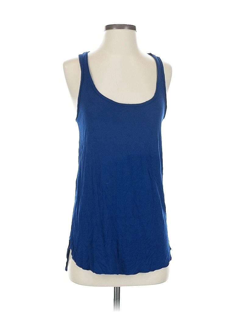 Pre-owned Stradivarius Tank Top Blue Halter Neckline Tops