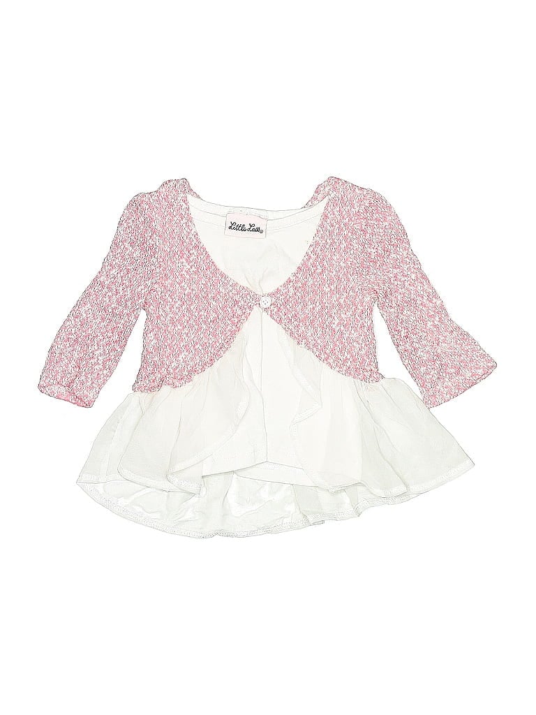 Pre-owned Little Lass Babies' 3/4 Sleeve Blouse In Pink