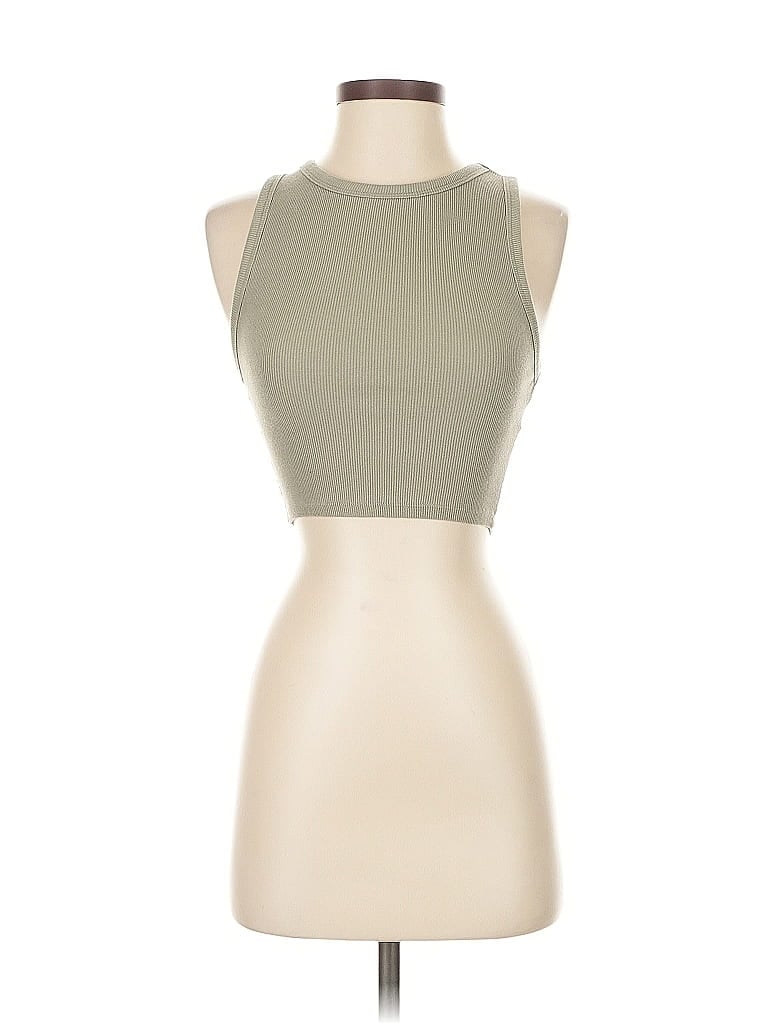 Pre-owned Zara Tank Top Tan Halter Neckline Tops In Brown