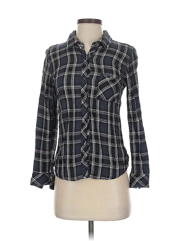 Pre-owned Rails Long Sleeve Blouse In Black