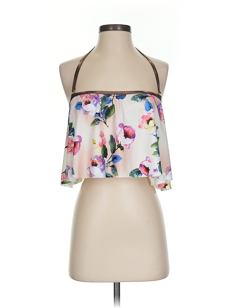 Pre-owned Gianni Bini Tank Top Pink Strapless Neckline Tops