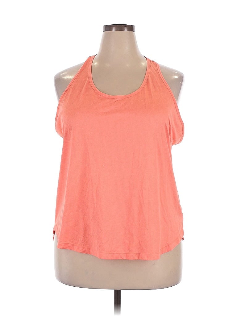 Pre-owned Active By Old Navy Tank Top Orange Halter Neckline Tops