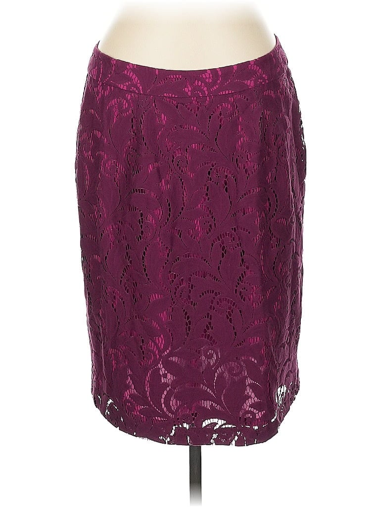 Pre-owned Cabi Formal Skirt In Burgundy