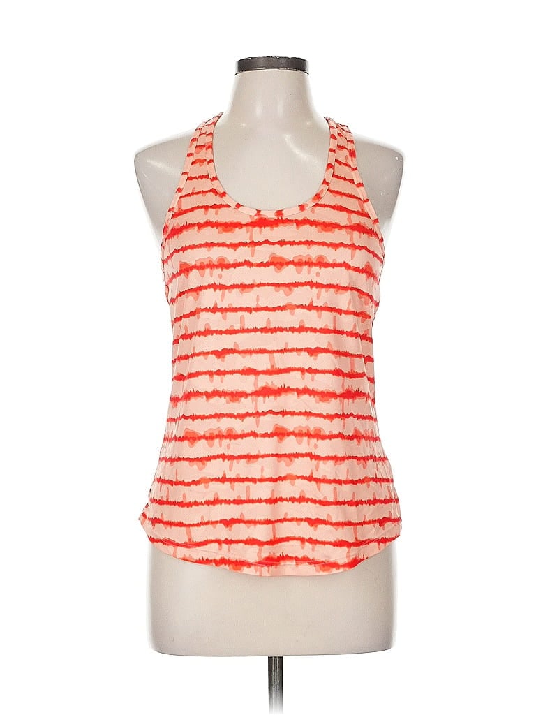 Pre-owned Zyia Active Tank Top Orange Halter Neckline Tops