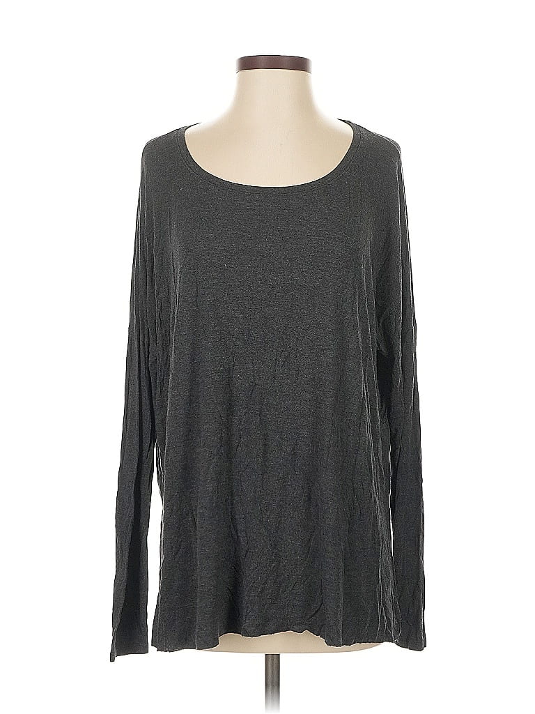 Pre-owned Abercrombie & Fitch Long Sleeve T-shirt In Gray