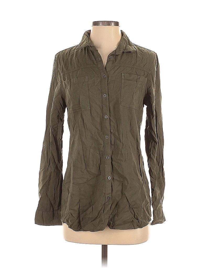 Pre-owned Mavi Long Sleeve Button Down Shirt In Green