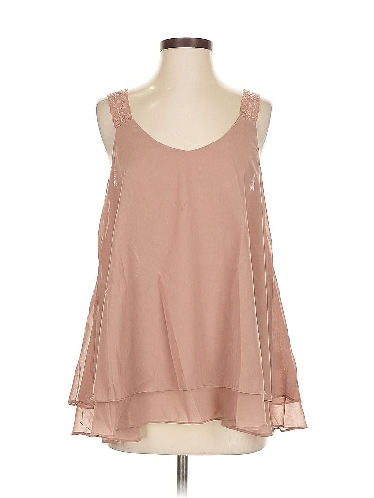 Pre-owned Chicme Sleeveless Blouse In Brown