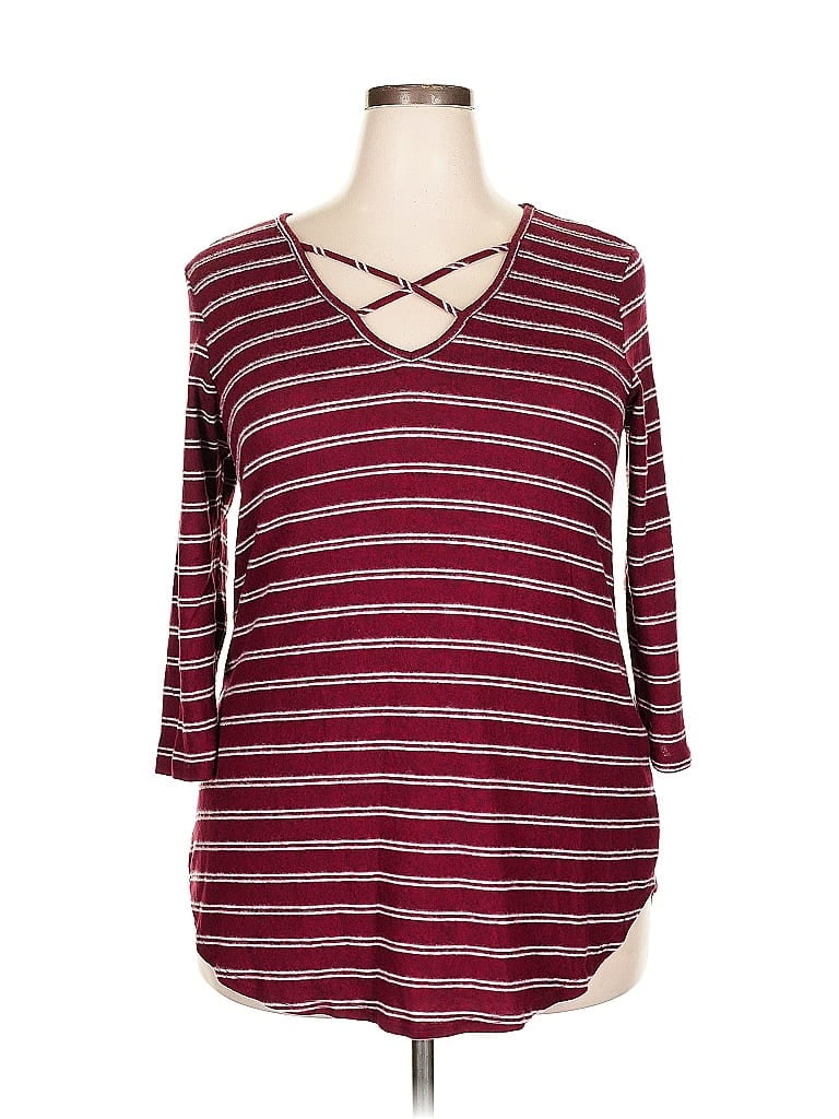 Click to view more detailed imagery on our partner's website Pre-owned Emory Park Pullover Sweater In Burgundy