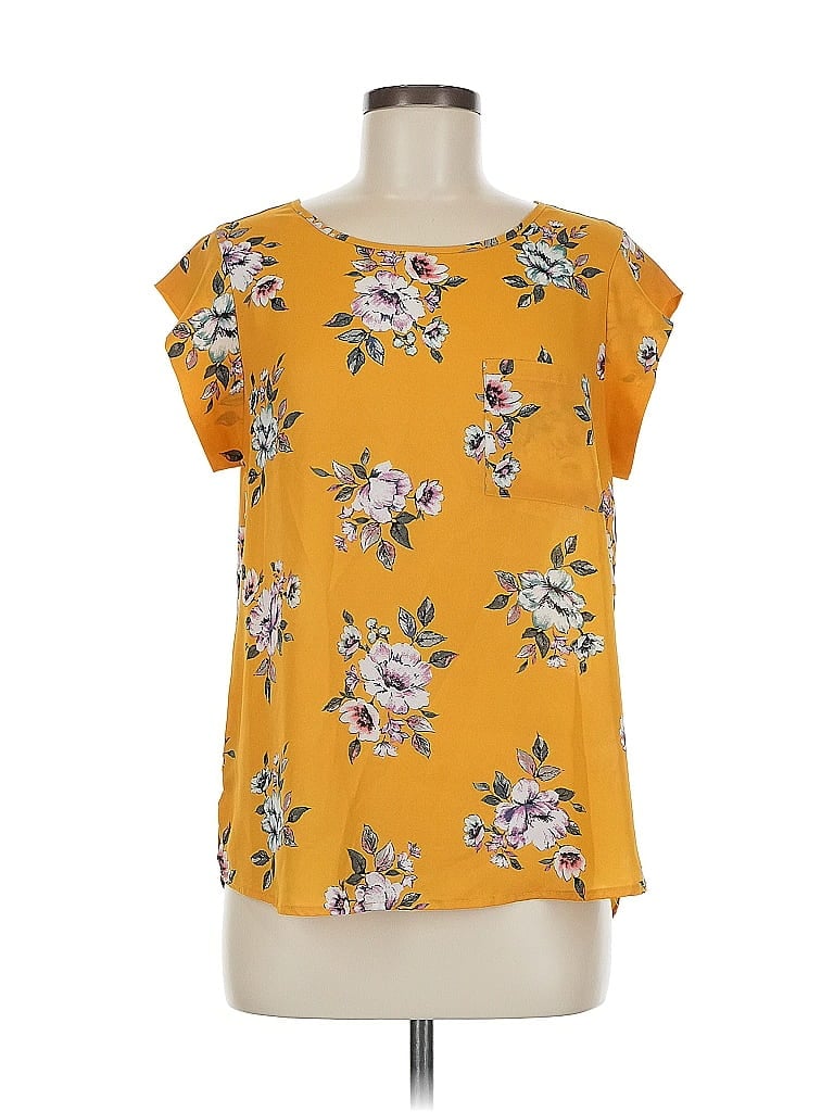Pre-owned Alice Blue Short Sleeve Blouse In Yellow