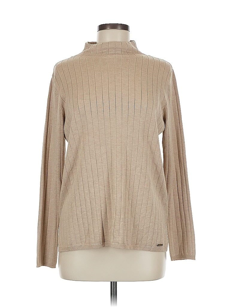 Pre-owned Calvin Klein Turtleneck Sweater In Brown