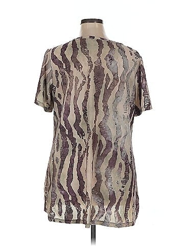 LOGO by Lori Goldstein Short Sleeve Blouse (view 2)