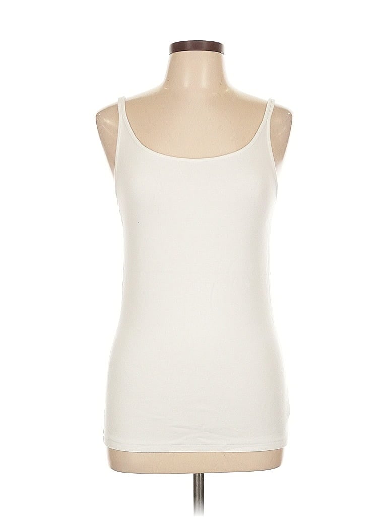Pre-owned Gap Tank Top Ivory Strapless Neckline Tops In White