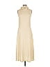 MNG Solid Ivory Casual Dress Size 6 - photo 1