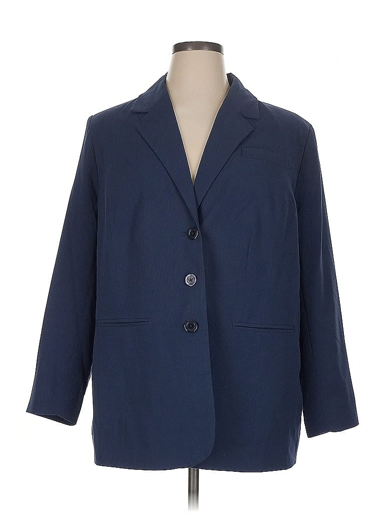 Pre-owned Jessica London Blazer Jacket In Blue