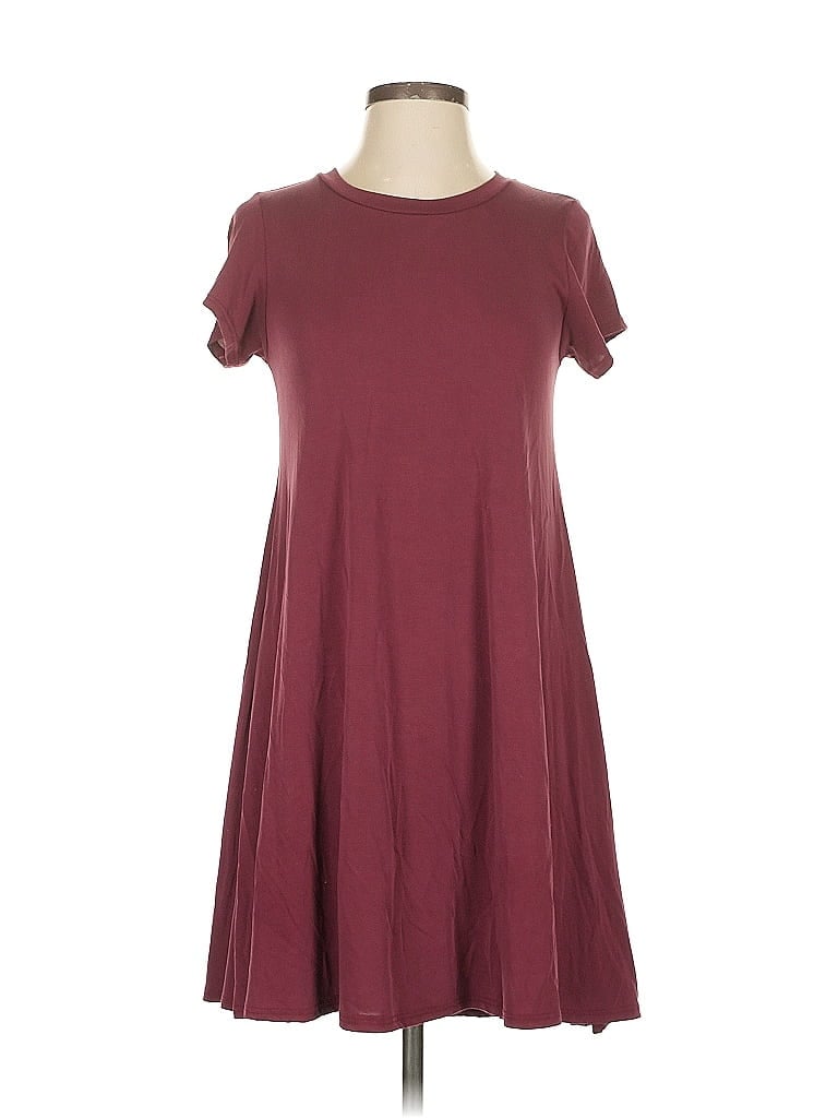 Pre-owned Alya Casual Dress In Burgundy