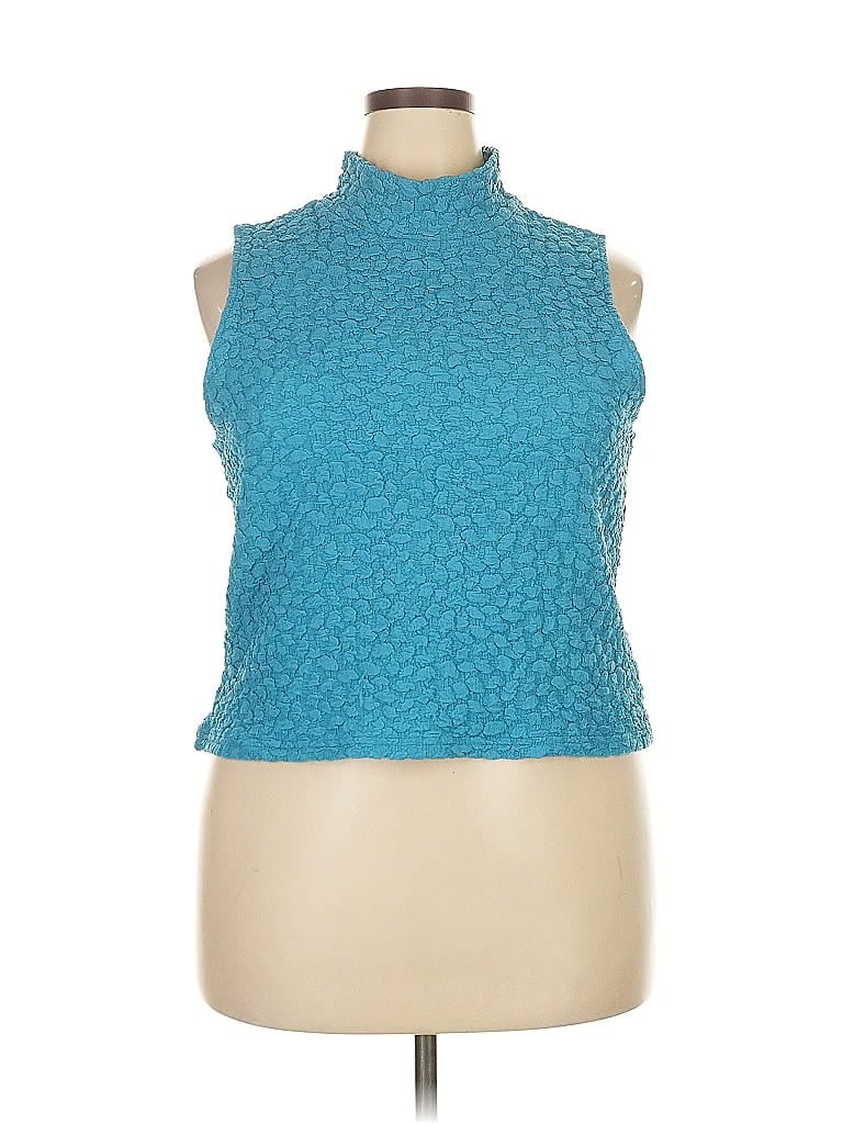 Pre-owned Blue Tassel Sleeveless Blouse In Blue