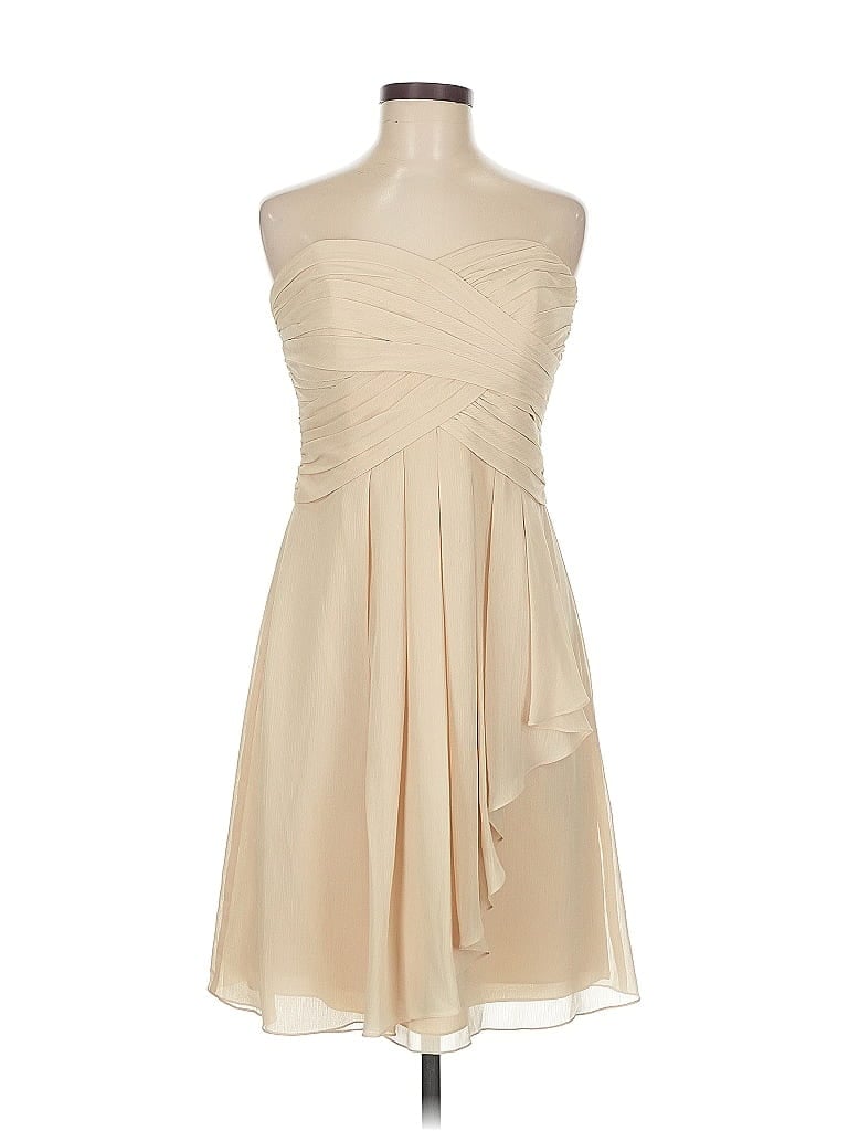 Pre-owned David's Bridal Cocktail Dress In Brown