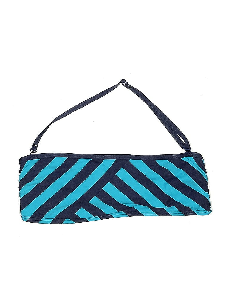 Pre-owned Donna Karan Swimsuit Top Blue Swimwear