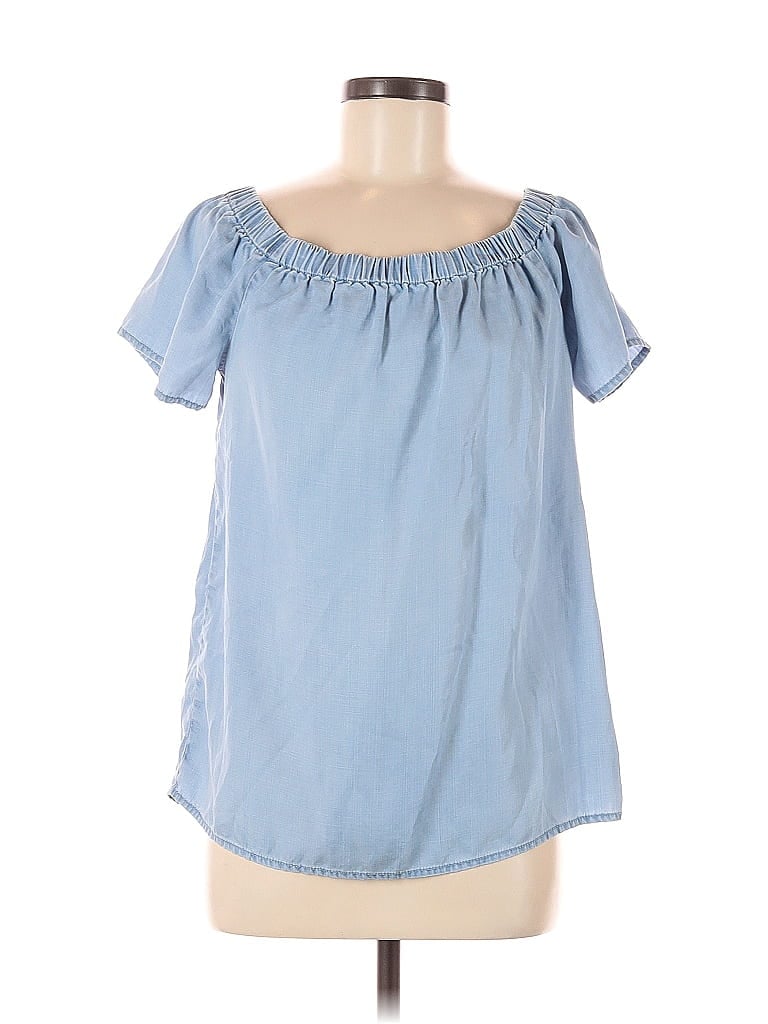 Click to view more detailed imagery on our partner's website Pre-owned Two By Vince Camuto Short Sleeve Blouse In Blue